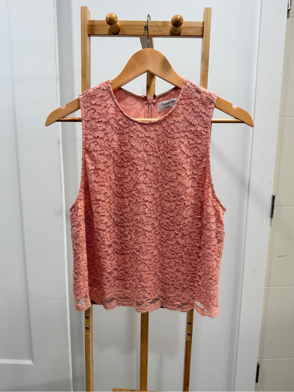Bardot Coral Lace Sleeveless Camisole